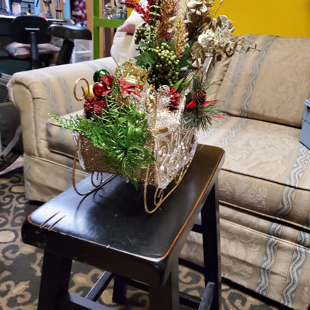 Home made Christmas sleigh